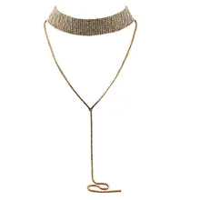 OTOKY Для женщин кисточкой Многослойные Кристалл Rhinestone Цепочки и ожерелья элегантная цепочка Ювелирные изделия AP11