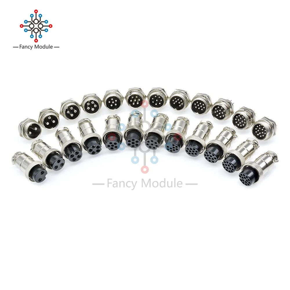 

A set Male + female Aviation circular connector Plug and socket GX20 2 Pin3/4/5/6/7/8/9pin10/12/13/14/15pin M19 Cable connector