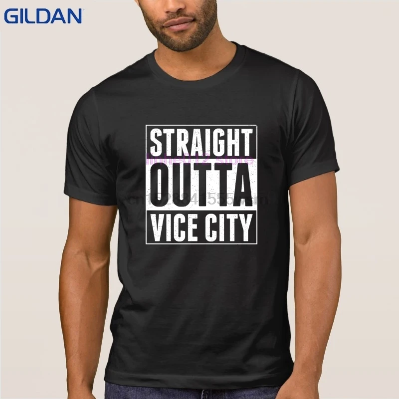 

Comfortable tshirt men Original straight outta vice city t-shirt 2019 S - XXXL Printing Short Sleeve top tee clothing