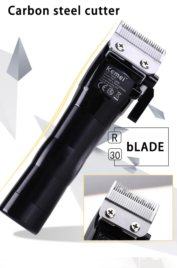 cortar cabelo sem fio máquina corte aparador kemei ferramenta estilo