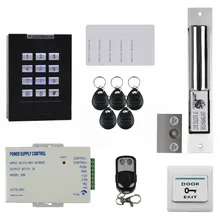 DIYSECUR Remote Control Door Lock 125KHz RFID Reader Blue Backlight Keypad Remote Control Door Access Control Security System