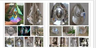 Forma de Amêndoa Claro com Prata de Volta Lustre de Cristal Prisma de Cristal Pingentes de Casamento Peças Pingentes Aparar 10 38mm - 17 Cristal Prisma De Cristal Aparar Pingentes de Casamento Peças