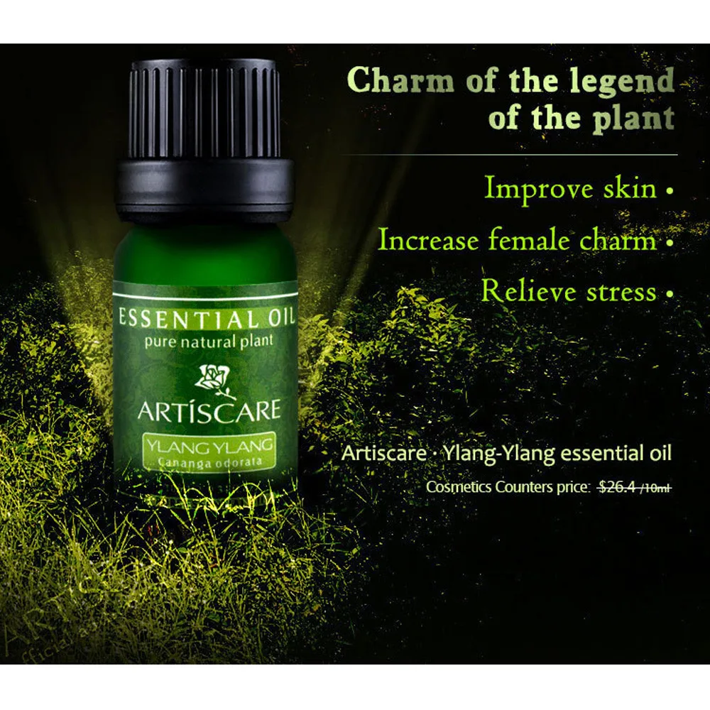 1 шт. ARTISCARE 10 мл 100% Pure & Natural Ylang ароматерапия с основными типами масел аромат уход за