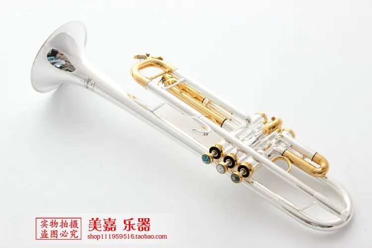 Bach LT180S-72 Bb инструменты, труба с покрытием из золотого серебра Латунь Bb Trompeta Профессиональный музыкальный инструмент