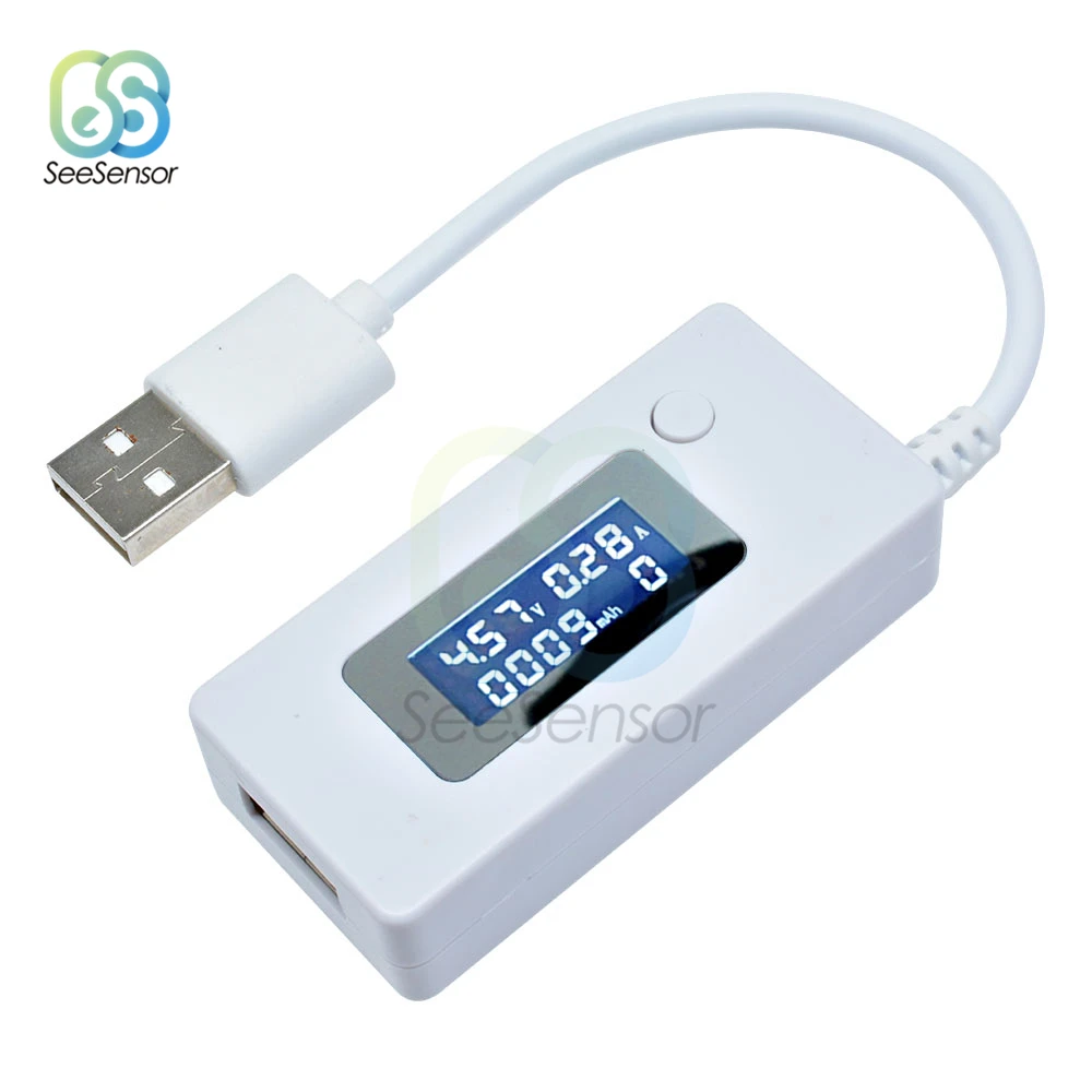 Мини USB зарядное устройство для телефона с ЖК дисплеем вольтметр амперметр