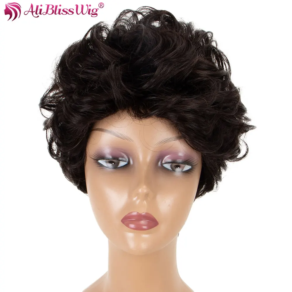 Short Human Hair Wigs Wate Wave Brazilian Bob Wig 130 Density Remy 6