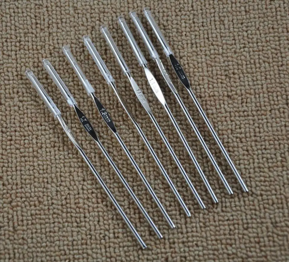 иглы диаметром 0 1 мм. 7мм/mm. металлические крючки для вязания. игла для бисера раздвоенная. крючок 3мм алюминий.