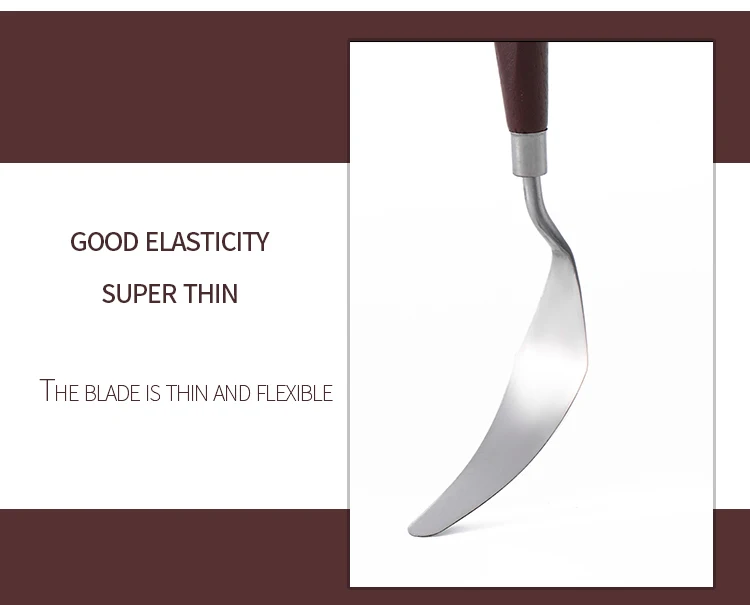 BGLN 5 шт картина маслом инструменты Нож для рисования лезвие Смешанная нержавеющая сталь скребок для палитры комплект Ножи-шпатели для