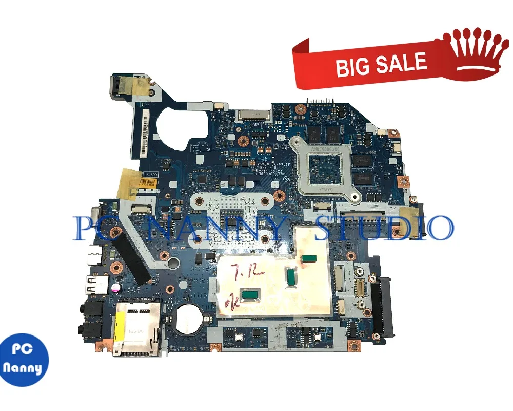 PCNANNY MBRCG02007 для Acer 5750G 5755G 5750 материнская плата ноутбука P5WE0 LA 6901P HM65 DDR3