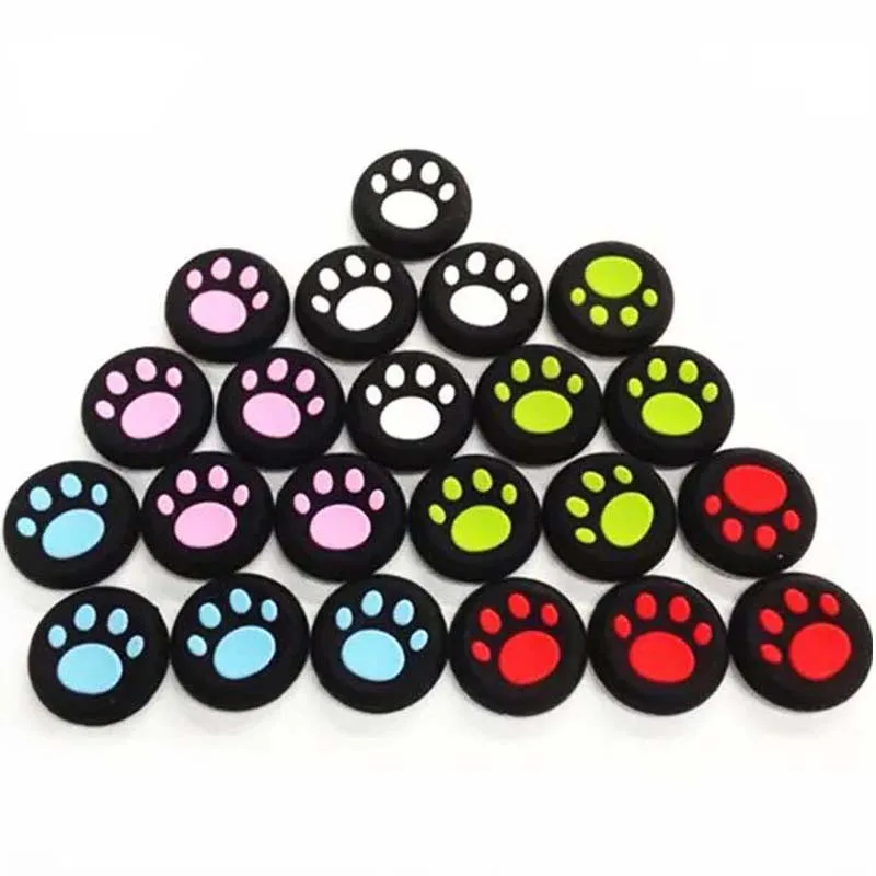 

10 PCS Silicone Thumbstick Grip Cover Caps Cat Paw Design for PS3 PS4 Xbox One Xbox 360 5 Colors