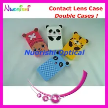 ; набор из 10 шт. двойной чехол дизайна, контактные линзы, контактные линзы чехол с зеркалом C562 стильная футболка с изображением персонажей видеоигр кейс для контактных линз