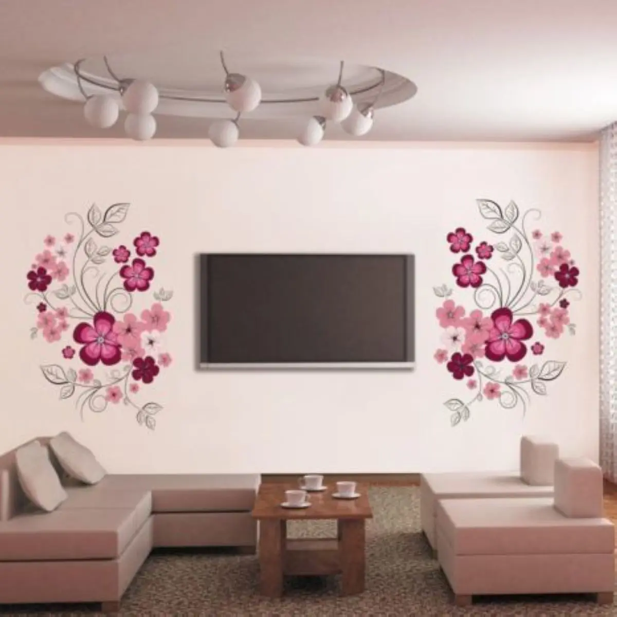 New Removable Flower Branches Vinyl Art Wall Sticker Decal Home DIY Wall Decor Home Decoration