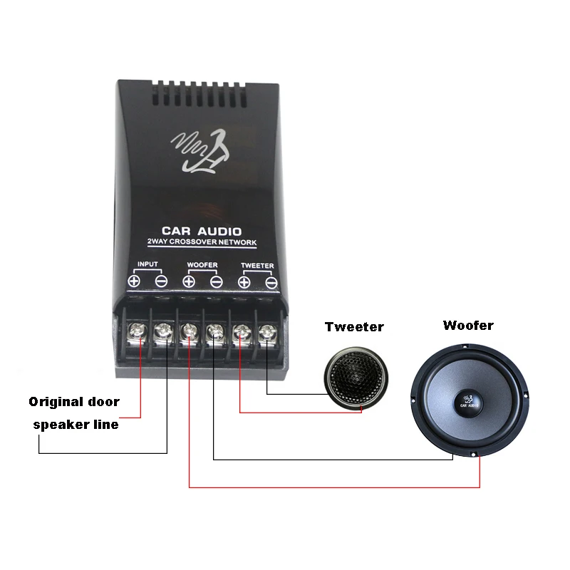 A Full Set of 6.5inch Car Hifi Speakers Woofer Speakers For Front Door And Coaxial For Back Door