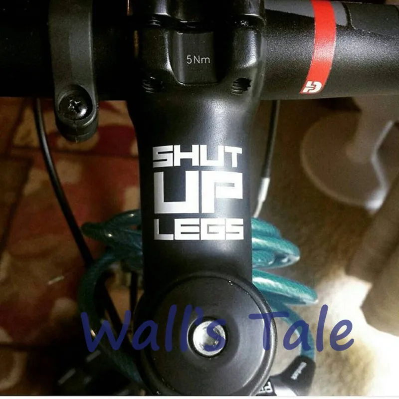 SHUT UP LEGS Jens Voight Motivational Bike Top Tube or Stem Sticker 193