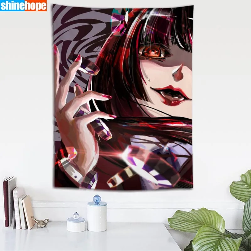 

Kakegurui anime Tapestry Mandala Wall Hanging Wall Tapestry Psychedelic Farmhouse Decor Dorm Room Wall Carpet Wall Blanket