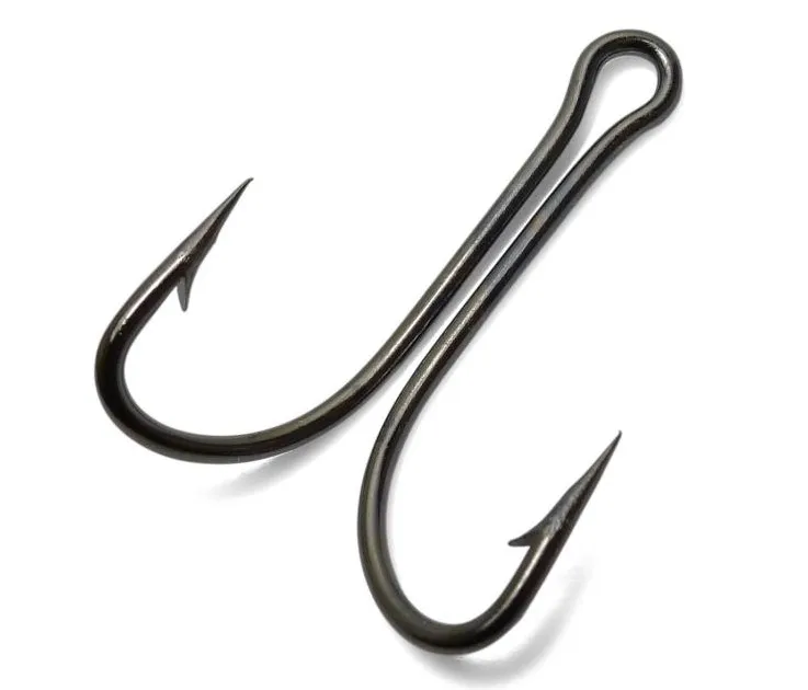 

50pcs 9908 High Carbon Steel Double Fishing Hooks Small Fly Tying Double Fishing Hook For Jig Size 1 2 4 6 8 1/0 2/0 3/0 4/0