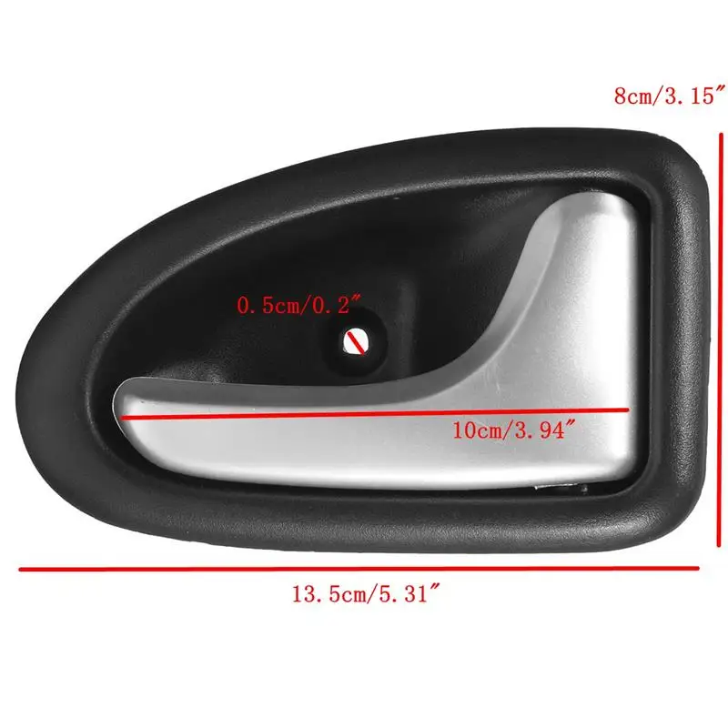 1 пара левая/правая черная хромированная автомобильная ручка для межкомнатной двери для Renault для Clio 2000-2009 2/3-4/5 двери