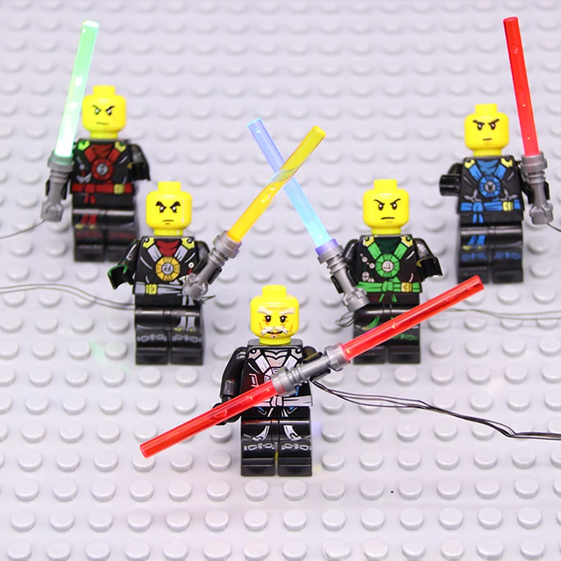 LED light Star Wars lightsaber for lego figure Toys For lego pin The Force Awakens Nano DIY Toys For Children Light Up Set      (4)