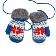 1 пара; милые теплые флисовые перчатки для маленьких мальчиков и девочек с героями мультфильмов; зимние теплые перчатки для новорожденных; варежки для детей; кленовый лист для младенцев