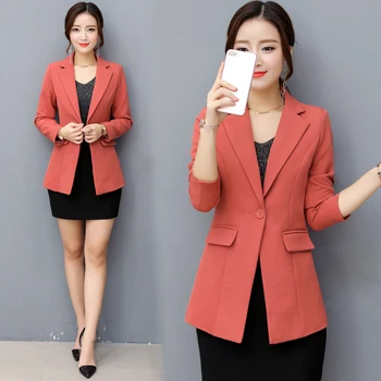 

fashion Blazer Women New Arrivals 2018 Ladies Blazers Long Sleeve Business Office Suit Jackets Female Blaser Femme