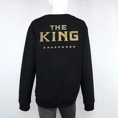  The King and His Queen Love Matching Men Women Sweatshirts Couple Hoodies Tops