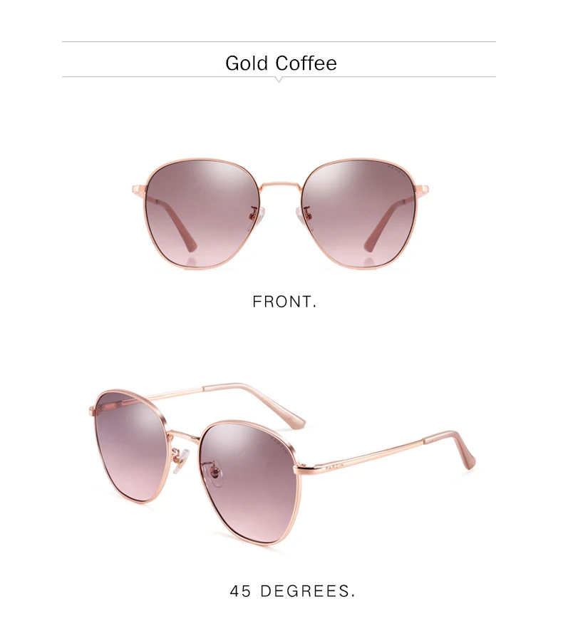 Женская ретро очки PARZIN, дизайн бренда металл-кадр очки мода солнцезащитные очки качественный нейлон