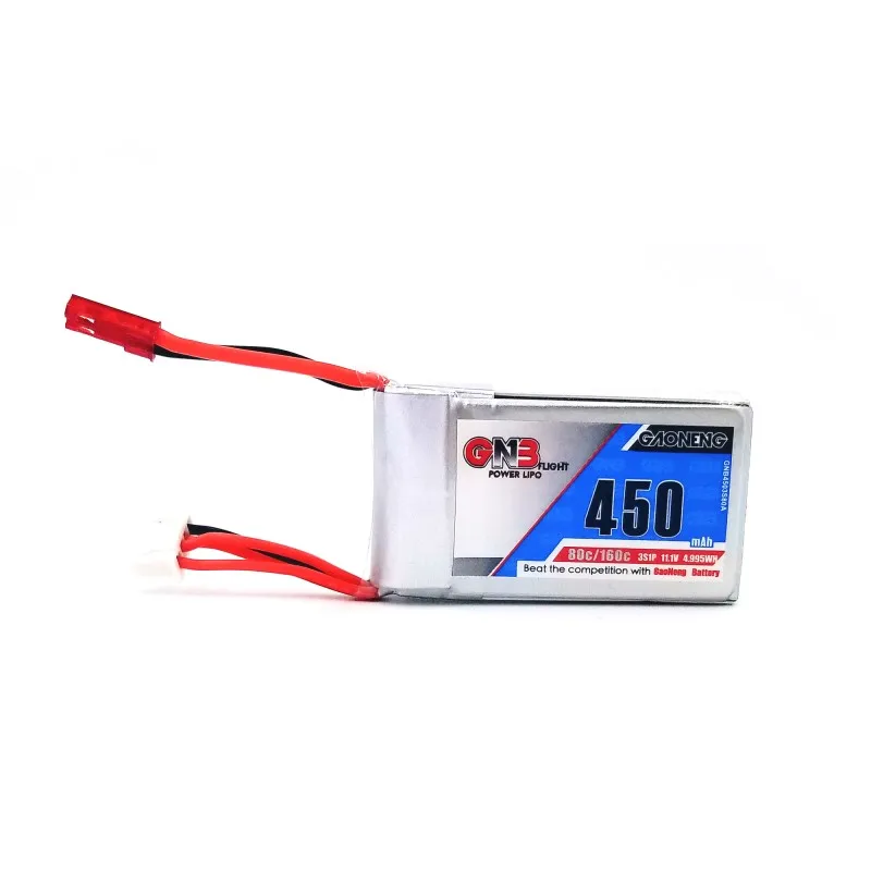 2 шт Gaoneng GNB 450mAh 11,1 V 80C/160C 3S Lipo батарея JST XT30 разъем для lizzard95 torent 110 FPV гоночный Дрон RC Квадрокоптер - Цвет: 2PCS with JST Plug