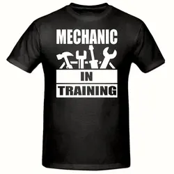 Модная брендовая одежда мужская летняя футболка с коротким рукавом и круглым вырезом механик в тренере Смешные повседневные футболки
