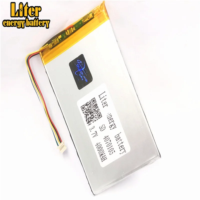 1 0 мм 5pin разъем 4070105 оптовая цена 3 7 v 4000mah lipo батарея в аккумуляторных батареях