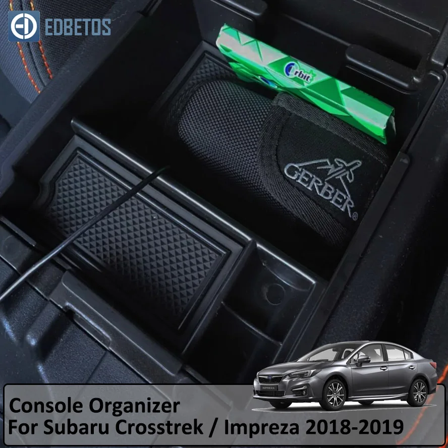

Crosstrek Armrest Box Secondary Storage for Subaru Crosstrek Impreza 2018 2019 Center Console Organizer for Subaru Accessories