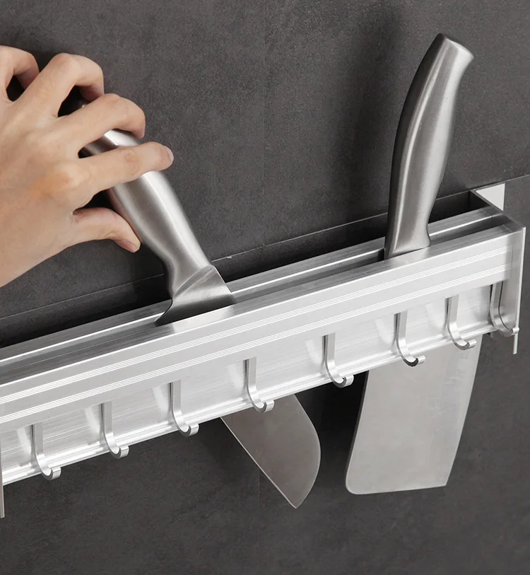 Космические алюминиевые кухонные держатели для хранения ножей разделочная доска инструмент кухонная полка ароматизатор ложка стойка для специй настенный B507