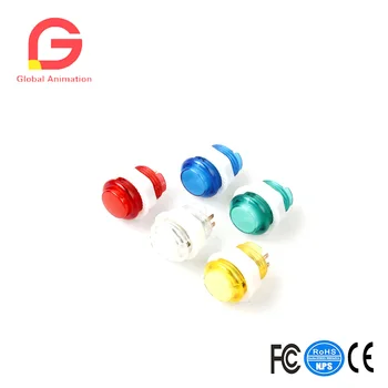 

10 Piece 24mm Full Color LED Illuminated Push Button Built-in Switch 5V Buttons For Arcade Joystick Games Mame Jamma Rasp