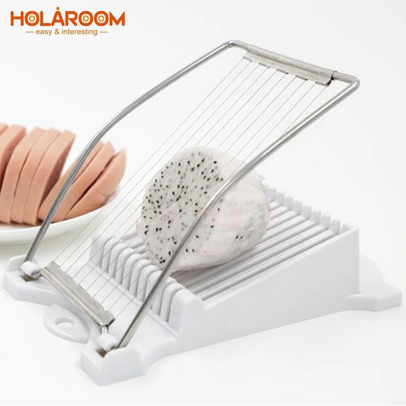 

Holaroom Banana Slicer Ham Cutter Stainless Steel Fruit&Vegetable Slicer Kitchen Tools Huevas Frutas Slicers de acero inoxidable