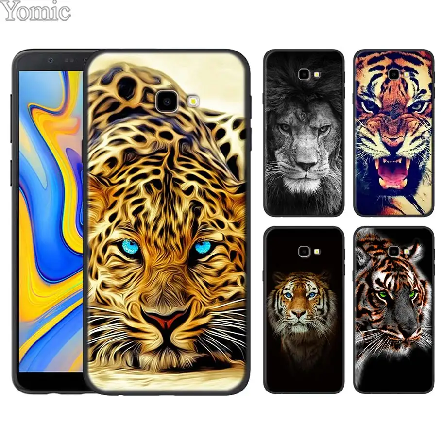 

Big Lion tiger Animals Black Soft Case for Samsung Galaxy J6 J4 Plus J7 J8 2018 J3 J520 J720 J7 Prime Silicone Case Cover