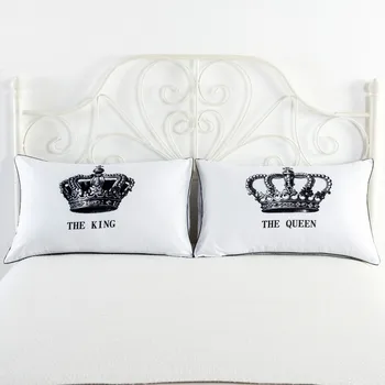 

Newly-married couple Lovers Pillowcase Wedding Bedding plillow cover King/Queen Wedding Bed Pillowcase home 48*74cm