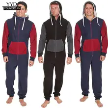 Повседневное спортивный комбинезон мужской комбинезон однотонная одежда Сращивание осень зима толстовка на молнии с принтом Комбинезон pantalon homme
