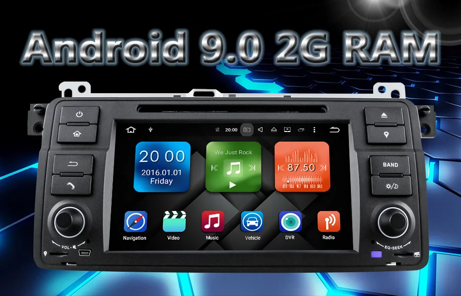 Eunavi 1 Din Android 9,1 Автомобильный DVD плеер для BMW E46 M3 318/320/325/330/335 Rover 75 1998-2006 gps навигации BT Wi-Fi