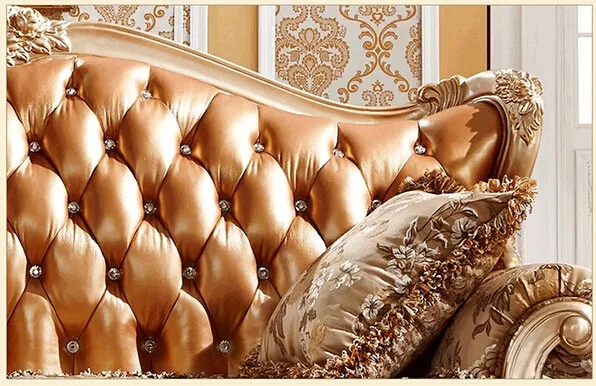 Французский деревянный диван с резной отделкой набор классическая роскошная мебель для гостиной