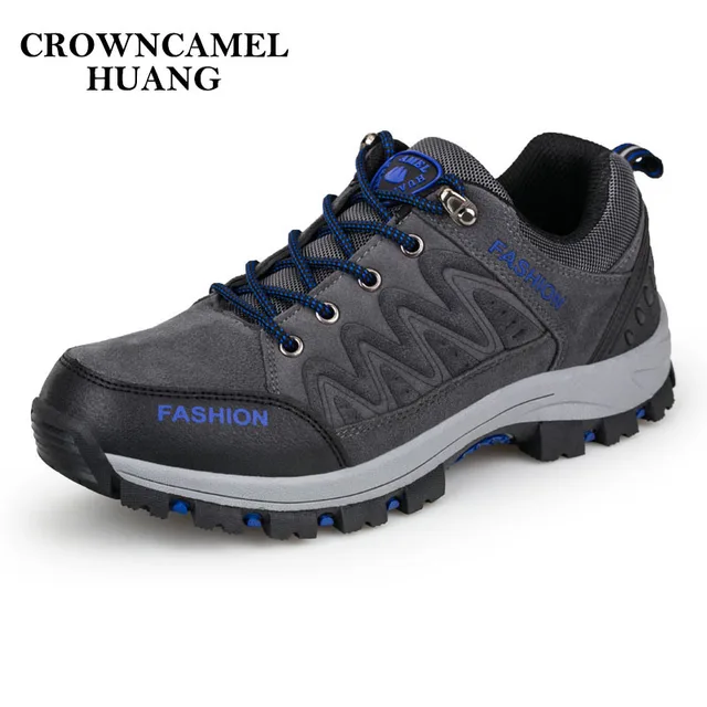 Climbing Boots Men Hiking Shoes Waterproof Trekking Boots Breathable Suede Leather Male Mountain Boots for Outdoor Hiking Shoes