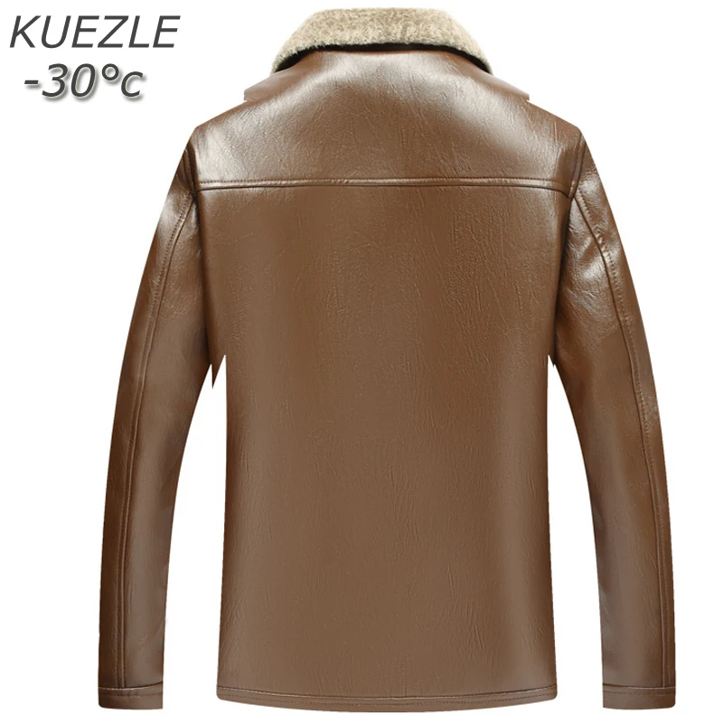 Cuero Motocicleta Hombre Piel 2018 marrón Invierno Nueva Moda Chaquetas Una Caliente Abrigo Pieles Parkas Hombres Pu De Negro Para Grueso xawfZBnnqO