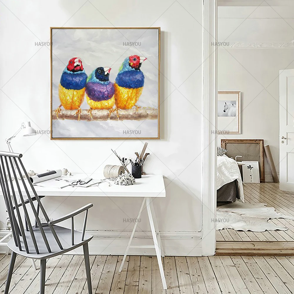 

Картина маслом попугая, настенное искусство, ручная роспись, попугай, картина маслом на холсте, домашний декор, картина для гостиной, спальни, рождественский подарок