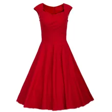 2017 Fashion Retro Dress Polka Dot Rockabilly Dress Summer Style Women Robe Vintage Short Sleeve Audrey Hepburn Dress 7 Colos