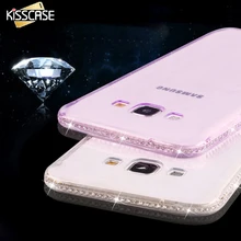 KISSCASE Luxury Rhinestone Phone Case For Samsung Galaxy A5 A7 J5 Tranparent Silicone Cover For Samsung A510 A710 J5 J7 2016