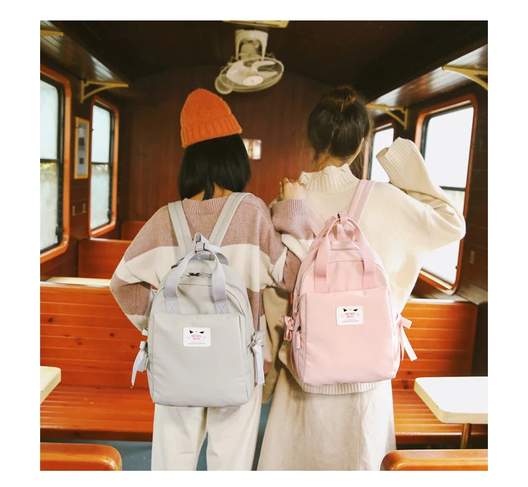 Menghuo Fashion Backpack Women Cute Bow Backpacks for Teenager Girls School Bags Mochilas Feminina Rucksack Mochilas Mujer 2018_31