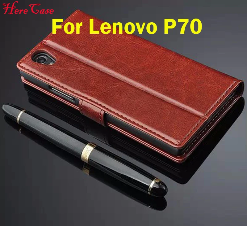Чехол-кошелек из натуральной кожи для Lenovo P70 P 70 чехол p70-t с отделением карт черный