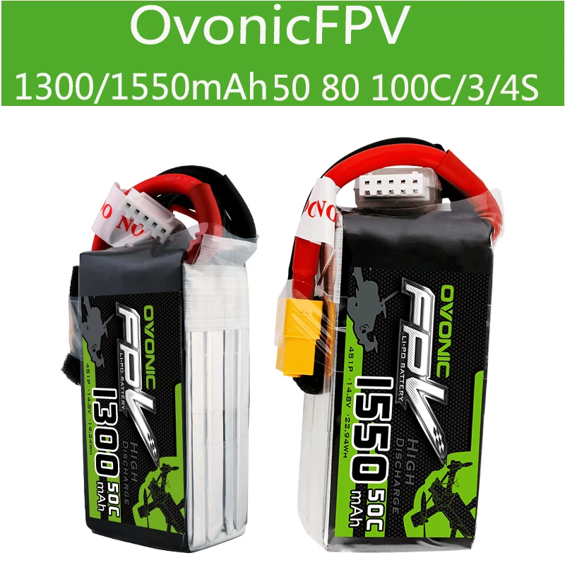Ceny Ovonic akumulator o wysokiej częstotliwości 1300 1550 MAh3 4S 50 80 100C przez FPV bateria litowa