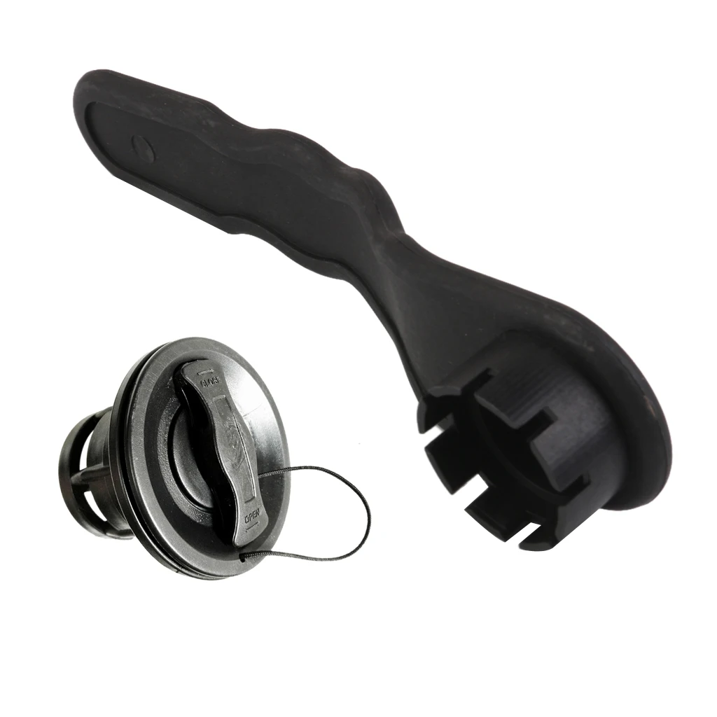 

Inflatable Boat Raft Air Valve and 8-Groove Valve Wrench Practical Accessories Black