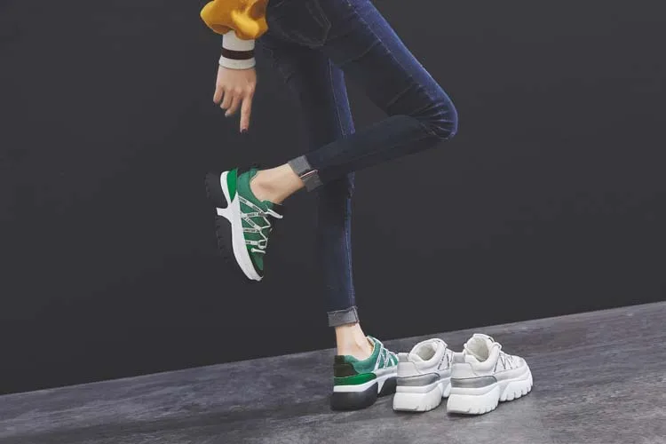 White Shoes Women Casual Sneakers Platform Fashion Brand zapatillas mujer Spring New chaussures femme Ladies footware B