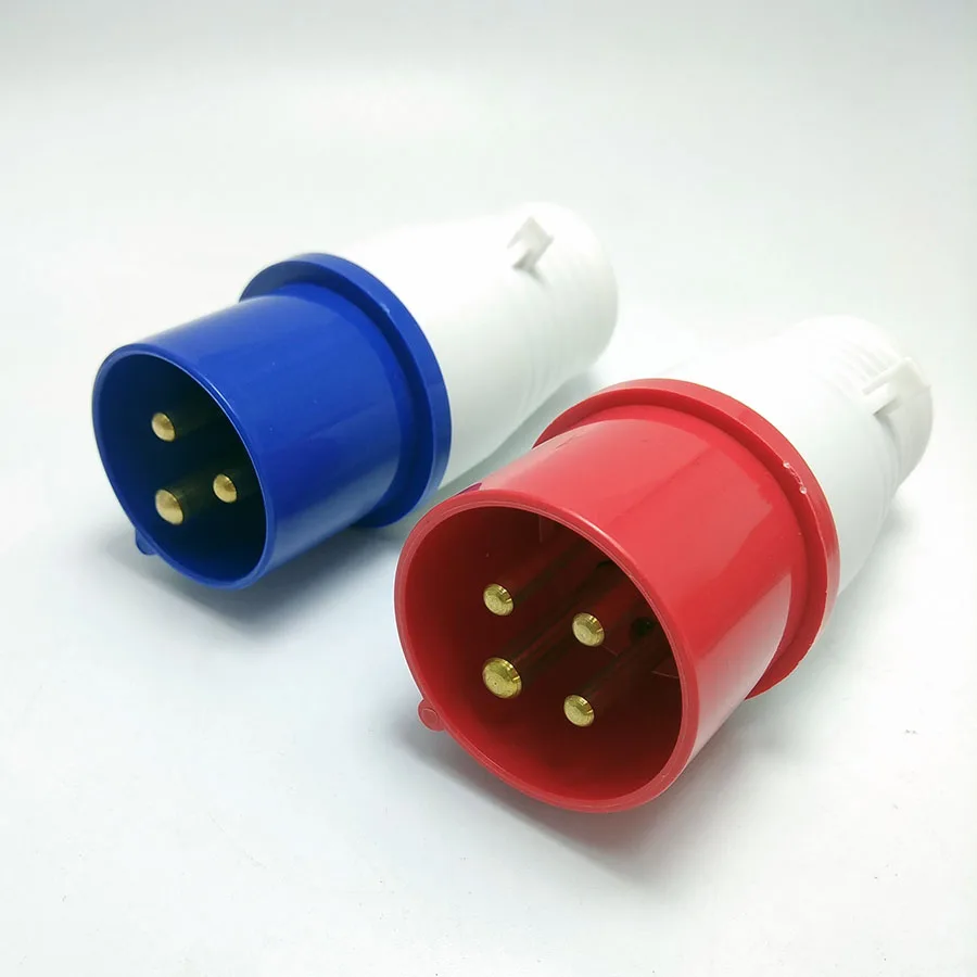  Industrial plug and socket connector 380V three-phase electric 3 core 4 core 5 hole 16A waterproof 