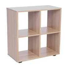 4 Grids Step Storage Cube Display Shelf Modern Wooden Bookshelf Bookcase Home Office Use New for living room bedroom study room